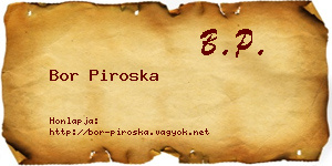 Bor Piroska névjegykártya